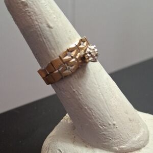 Brass Women's Floral Ring